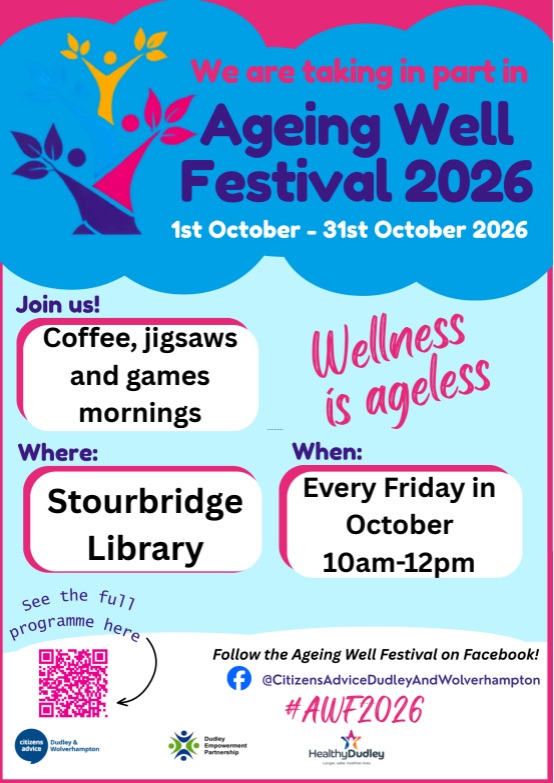 Stourbridge Library - Ageing Well Festival Activities